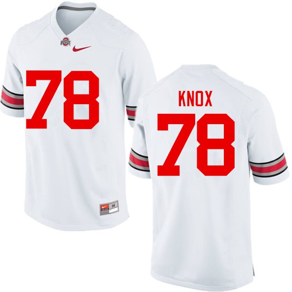 Ohio State Buckeyes #78 Demetrius Knox Men Embroidery Jersey White OSU45435